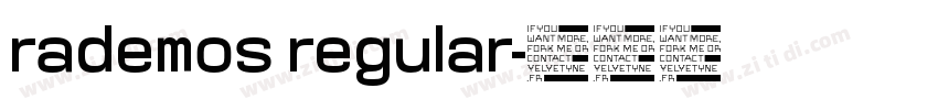 rademos regular字体转换